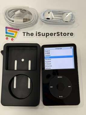 Refurbished Apple iPod Classic 5th Gen 80GB Black MP3 Player -MINT - 1 YR WRNTY